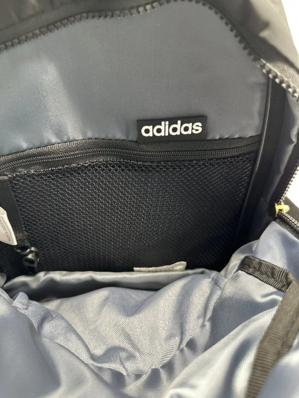Adidas Linear Mini Backpack Black/White With Gold Zippers